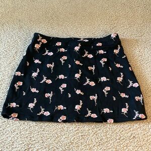 Blue Rain Embroidered floral  A-Line Mini Skirt (M)